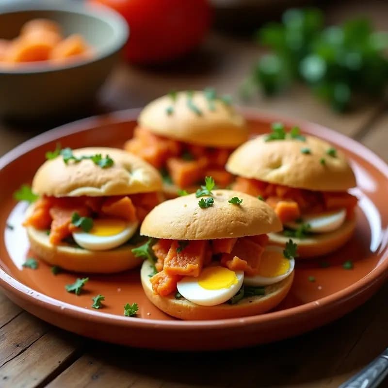 Tortas de Gazpacho con Atún y Huevo Duro: Bocadillo Cordobés Auténtico