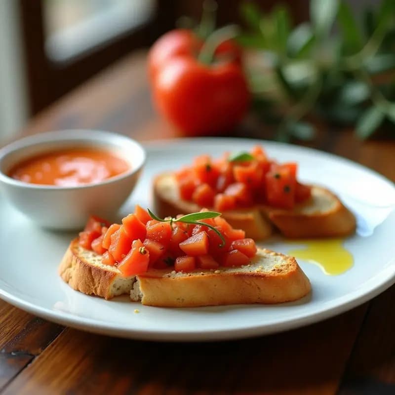 Tortas de Gazpacho: Aperitivo Andaluz Crujiente con Tomate Seco y Atún