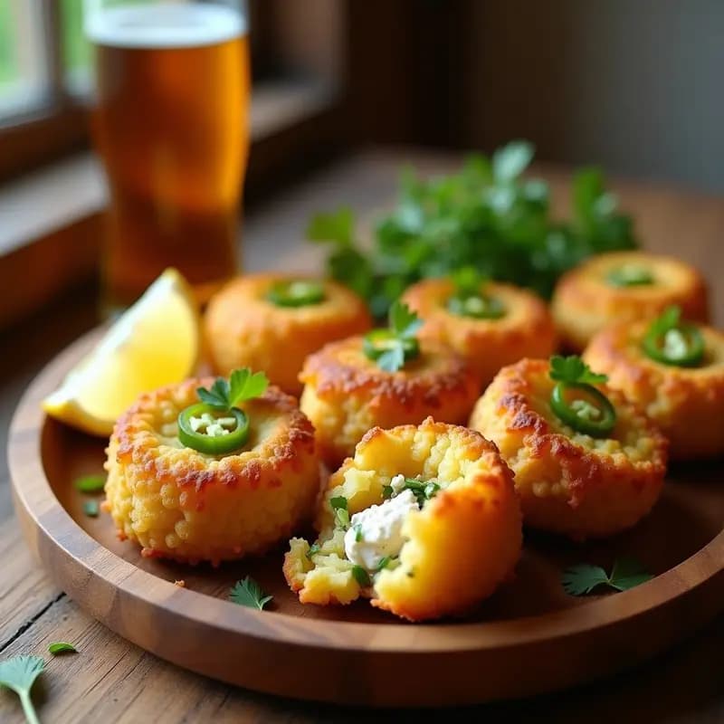 Tortas de Harina de Garbanzo con Bacalao y Pimientos Verdes: Tapa Gaditana Sin Gluten