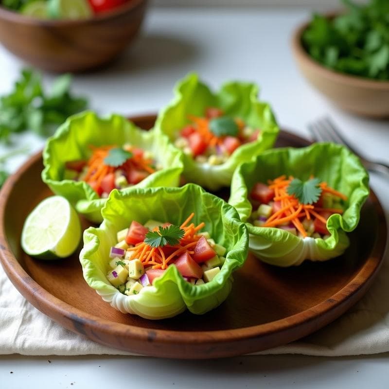 Tortas de Lechuga Rellenas de Aguacate: Receta Vegana Alta en Fibra en 15 Minutos
