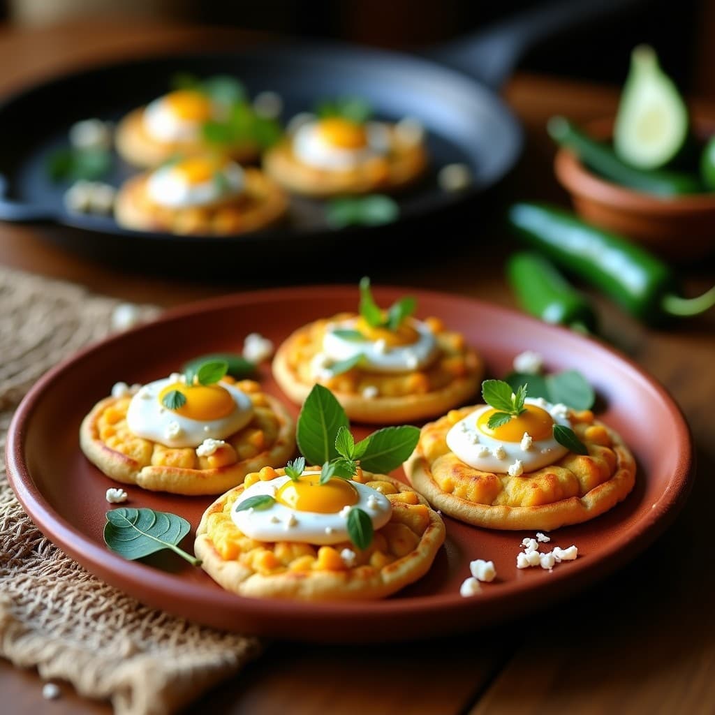 Tortas de Maíz Azul con Huitlacoche y Flor de Calabaza: Receta Mexicana Gourmet en Comal