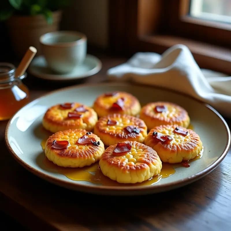 Tortas de Maíz con Bacon y Miel: Receta de la Abuela para Desayunos Contundentes