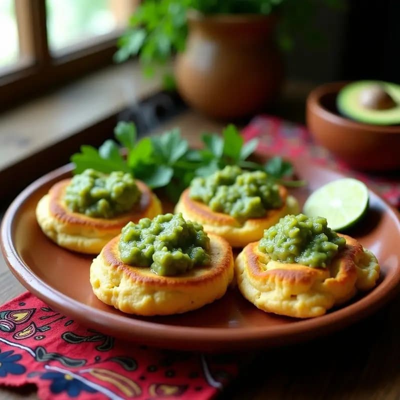 Tortas de Maíz con Queso Fresco y Salsa Verde: Desayuno Mexicano Tradicional sin Gluten