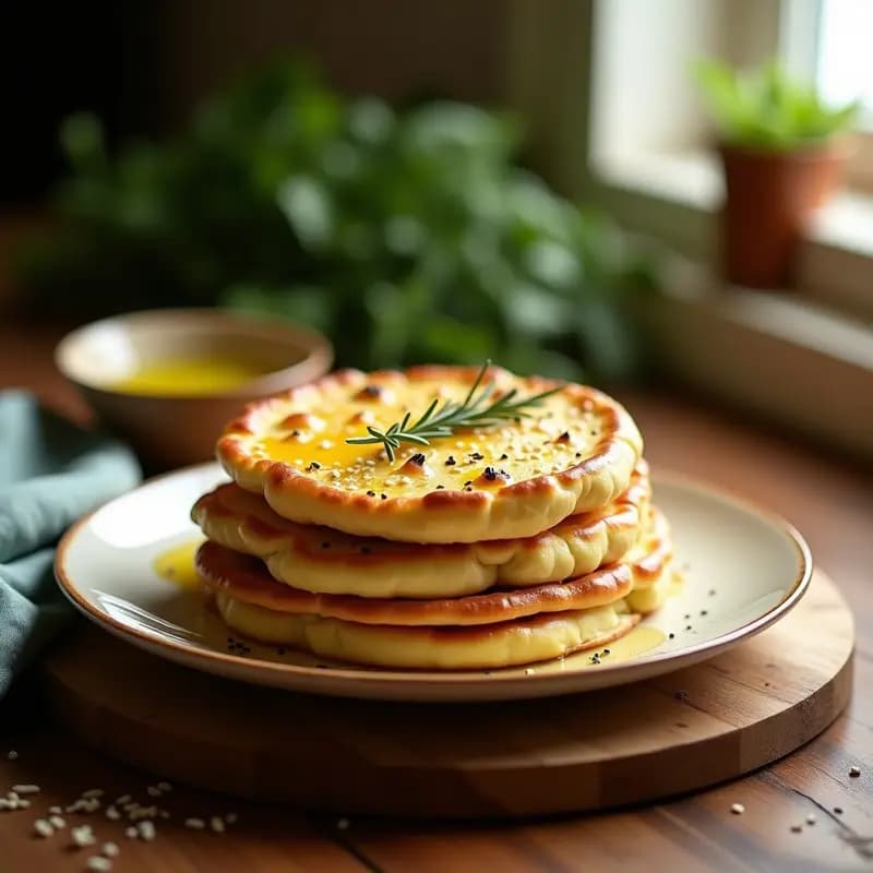 Tortas de Pan Casero con Hierbas Provenzales: Receta Fácil y Aromática en 1 Hora