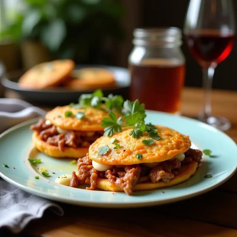 Tortas de Papa Argentinas Rellenas de Carne y Queso Azul: Versión en Airfryer