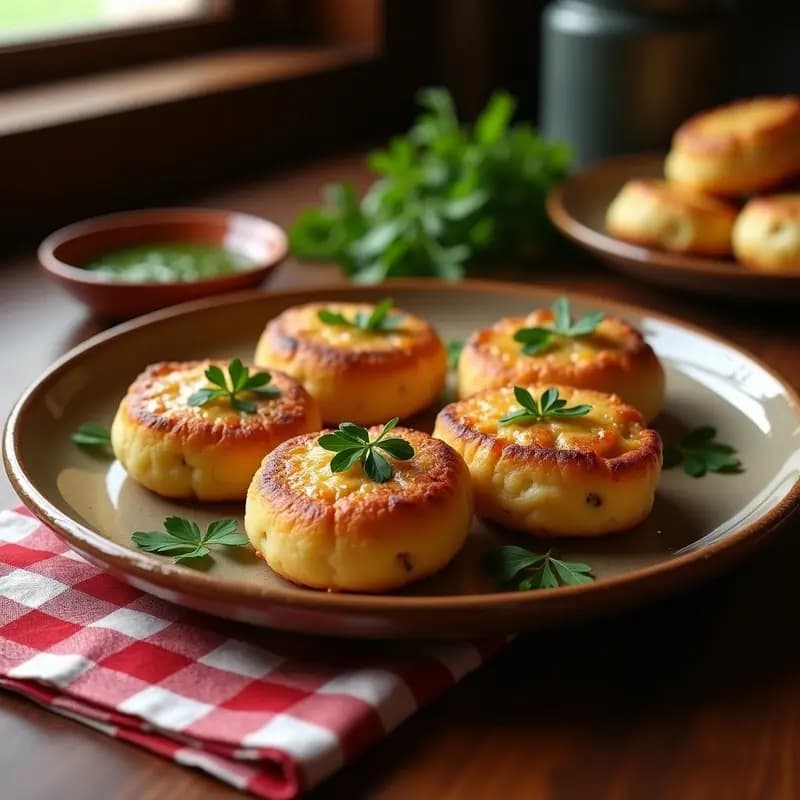 Tortas de Papa Rellenas de carne y Queso: Receta Argentina en Olla Express