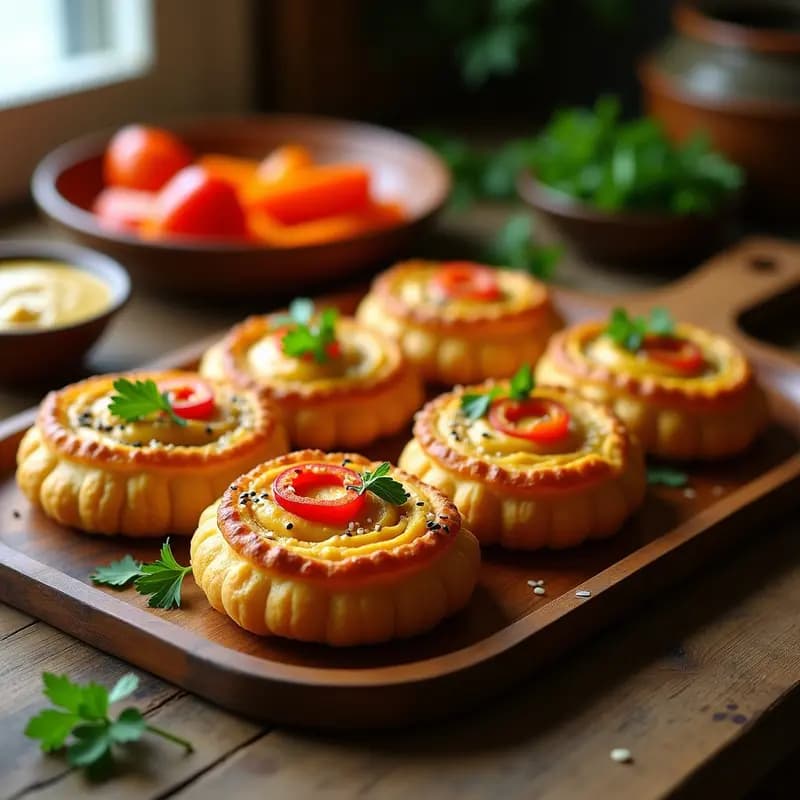 Tortas de Papa Rellenas de Hummus y Pimientos Asados: Receta Uruguaya Vegana al Horno