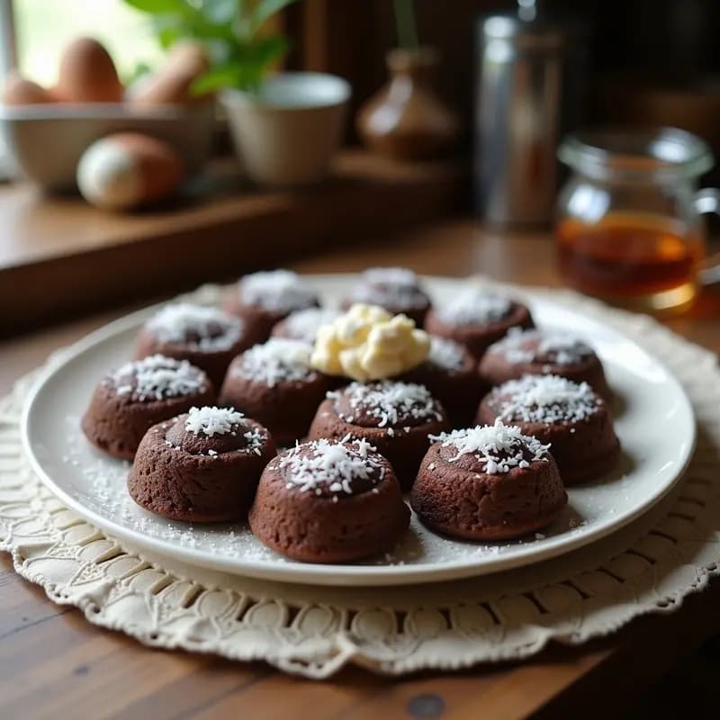 Tortas de Pascua de Chocolate Negro Rellenas de Coco: Receta Fácil y Sin Horno