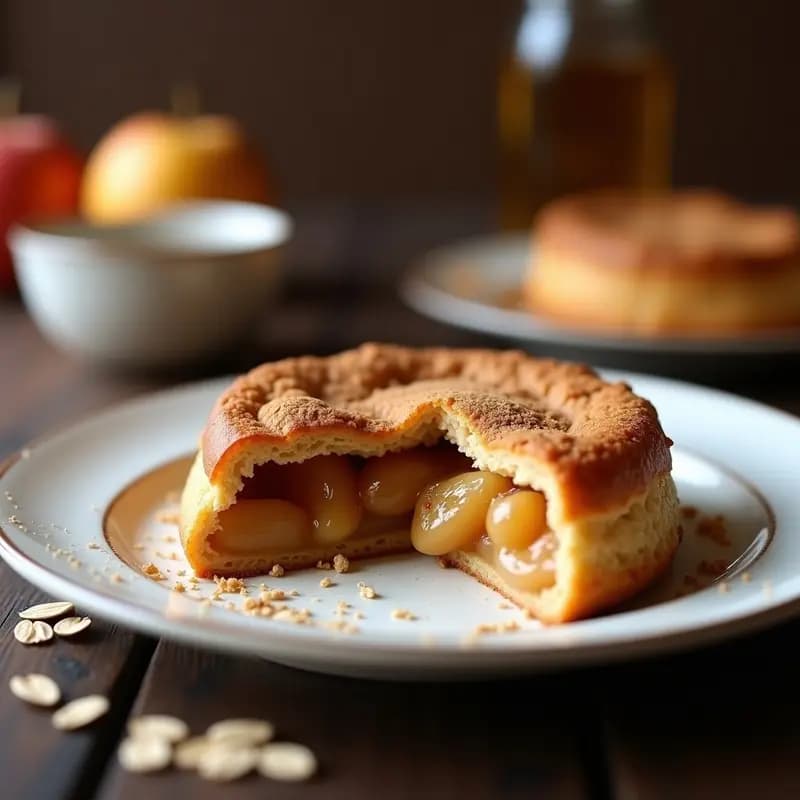Törtchen de Manzana y Canela con Masa de Avena: Postre Alemán Sin Harina y Sin Lactosa