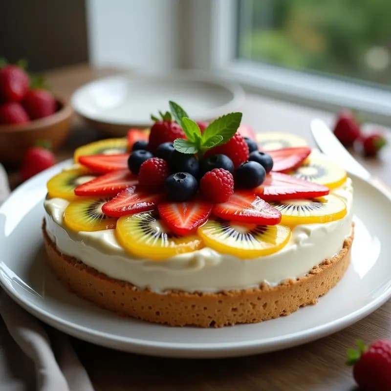 Torte de Frutas con Crema de Mascarpone: Postre Austriaco Sin Horno
