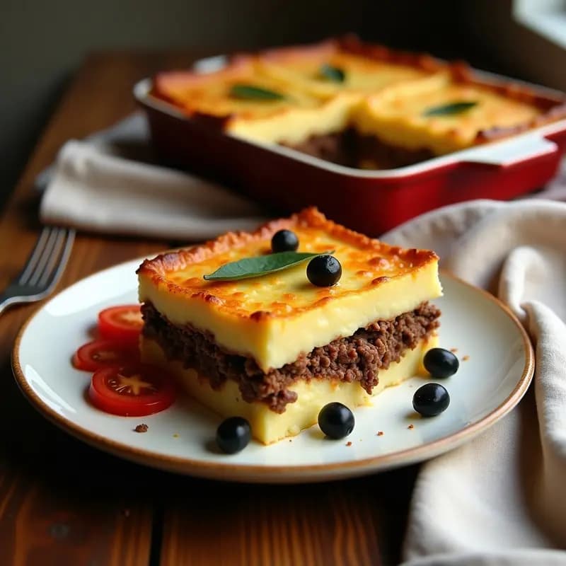 Torte de Papa con Carne de Res y Aceitunas: Receta Argentina Tradicional en Capas
