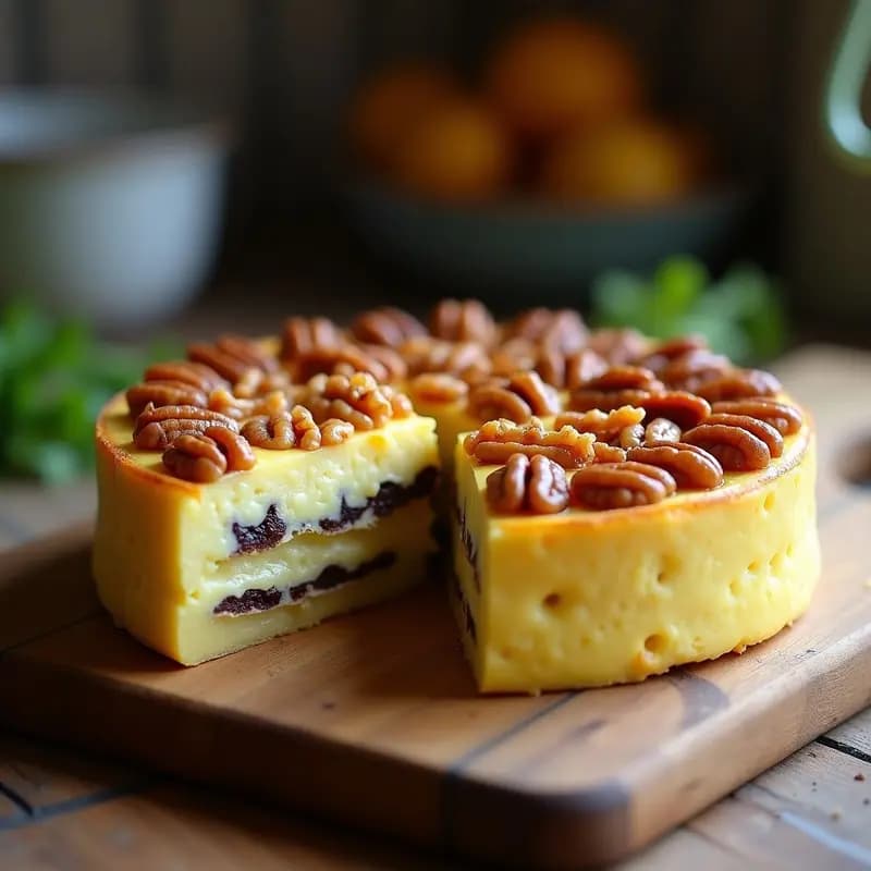 Torte de Papa Peruano con Queso Azul y Walnuts: Pastel Salado Gourmet