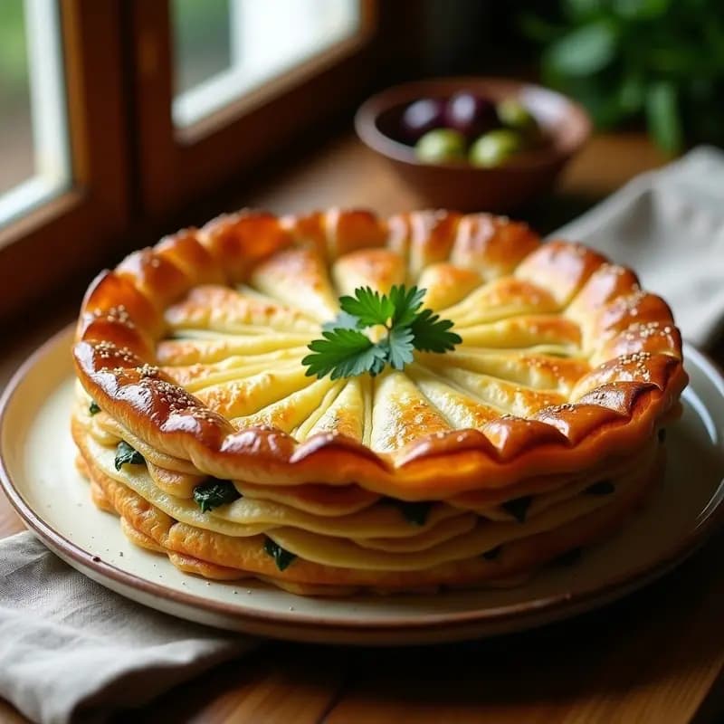 Torte de Ricota y Espinacas: Pastel Salomónico de la Cocina Judía con Masa Filo