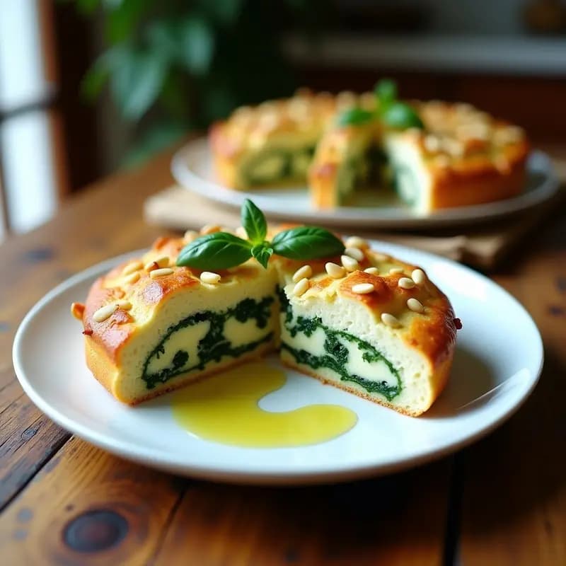 Torte de Ricota y Espinacas con Piñones: Receta Italiana Sin Mantequilla y Ligera