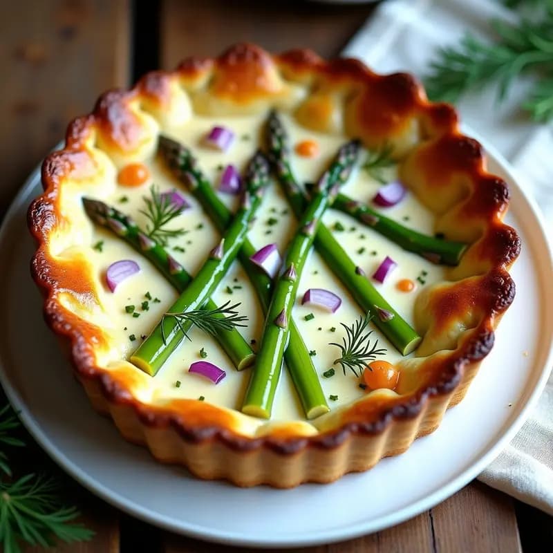 Torte de Ricotta y Espárragos con Costra de Almendras: Receta Alemana Sin Harina en 30 Minutos