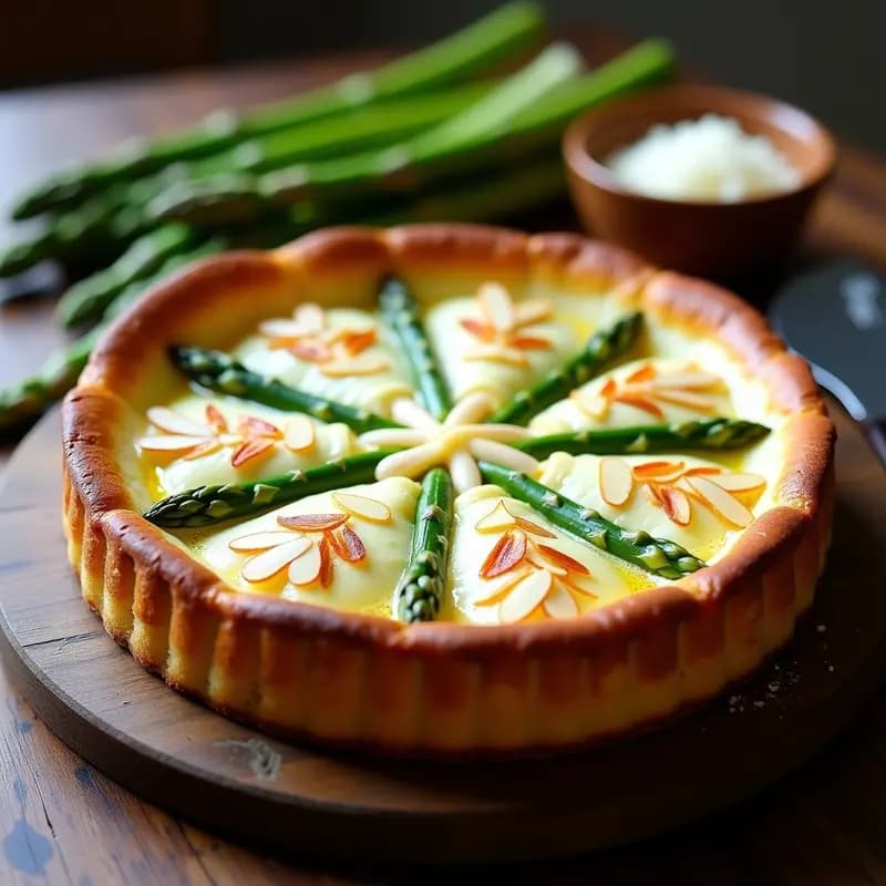 Torte de Ricotta y Espárragos: Entrante Alemán en Molde para Fiesta