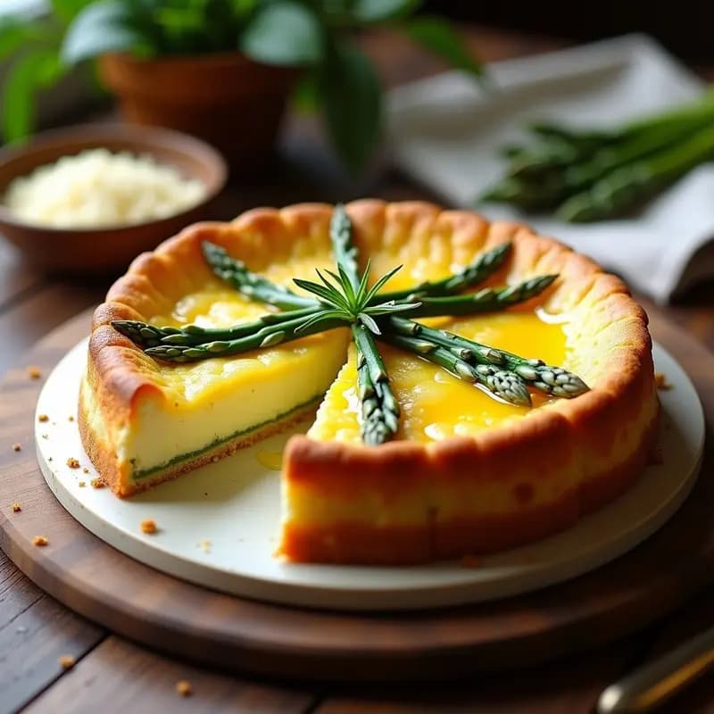 Torte de Ricotta y Espárragos: Pastel Salado Italiano Sin Masa y Bajo en Carbohidratos