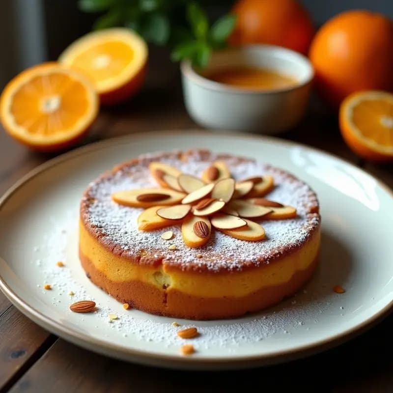 Torte de Santiago de Almendra y Naranja: Postre Ghost Kitchen Sin Gluten