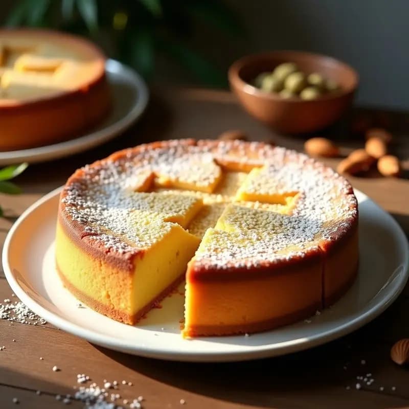 Torte de Santiago con Toque de Cardamomo: Postre Chileno Vegano y Sin Lácteos