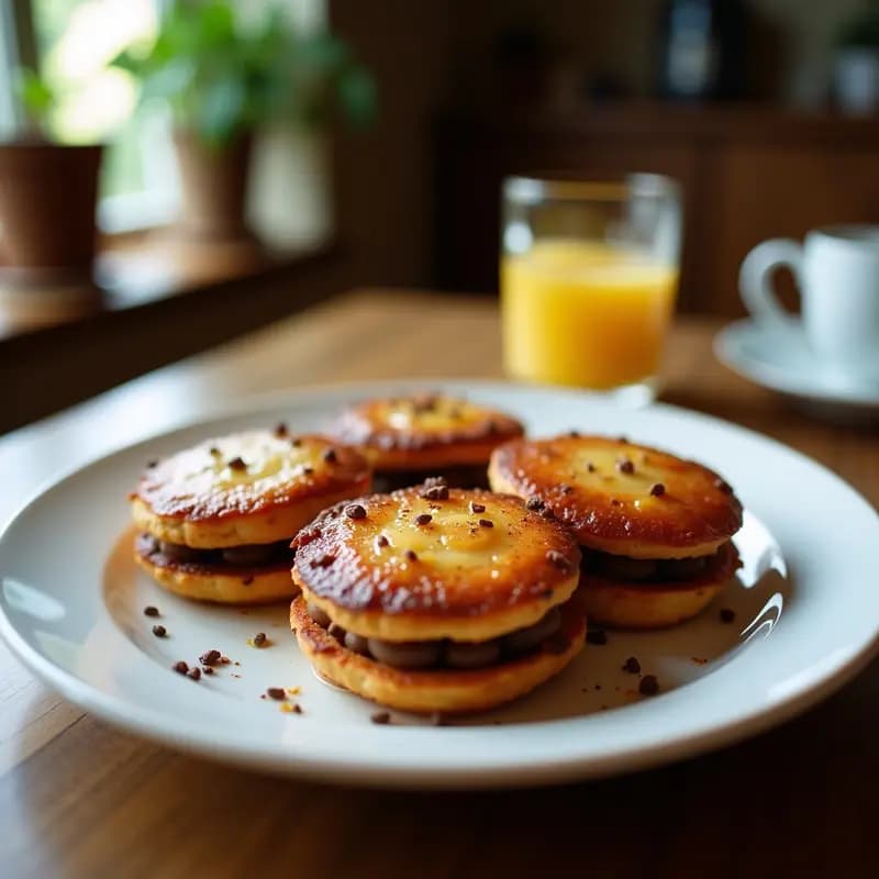 Tortejas de Plátano Macho y Cacao: Desayuno Dominicano Keto en Airfryer