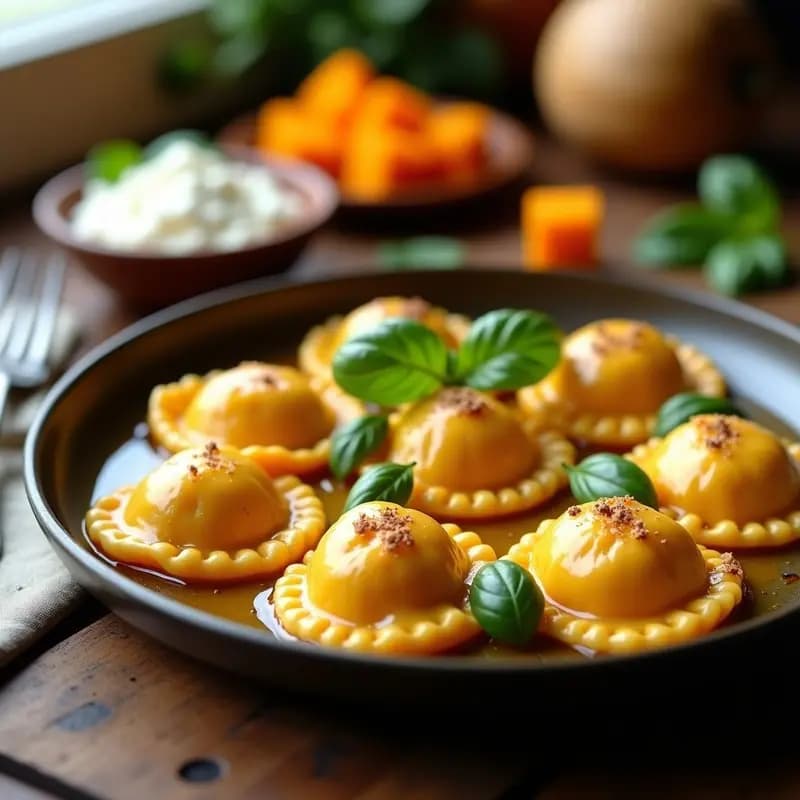Torteletti Italianos de Calabaza y Ricotta: Raviolis al Horno Sin Gluten