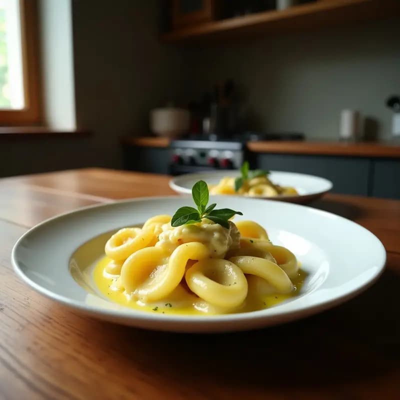 Tortelli de Calabacín y Ricotta con Mantequilla de Salvia: Pasta Italiana Rellena