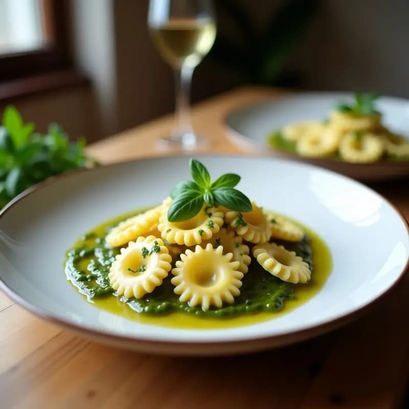 Tortelli de Calabaza y Ricotta en Salsa de Salvia: Ravioli Italiano Sin Huevo