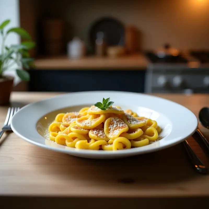 Tortelli di Zucca Rellenos de Calabaza y Queso de Oveja: Pasta Italiana de Otoño