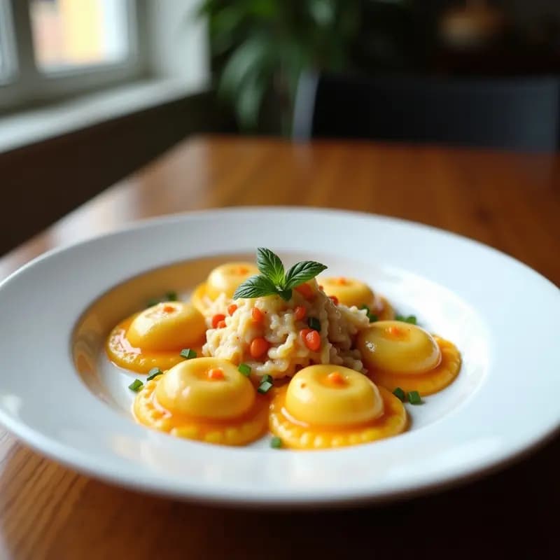 Tortelli di Zucca al Forno con Ricotta de Almendras: Pastel Italiano Vegano y Sin Gluten