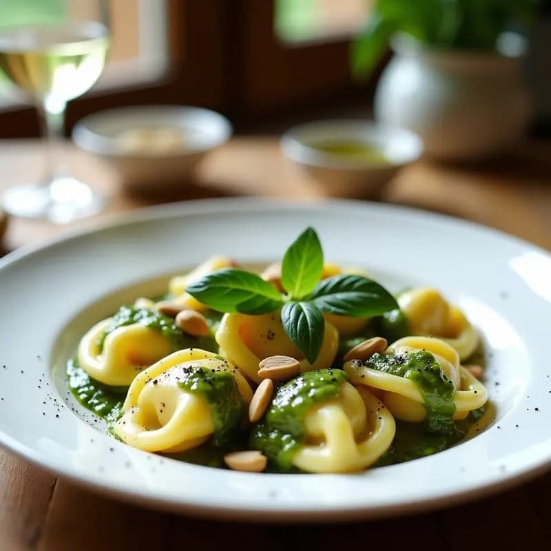 Tortellini de Calabacín y Ricotta con Salsa de Albahaca: Receta Italiana Sin Gluten y Sin Lactosa