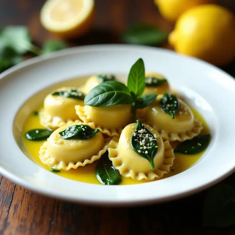 Tortellini de Calabacín y Ricotta en Salsa de Limón: Receta Italiana Vegana Sin Huevo
