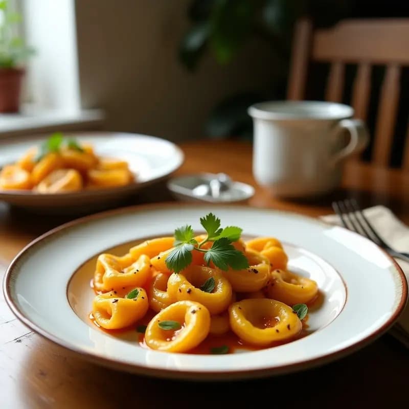 Tortellini de Calabaza y Queso de Ricotta: Receta Italiana en Airfryer Sin Aceite