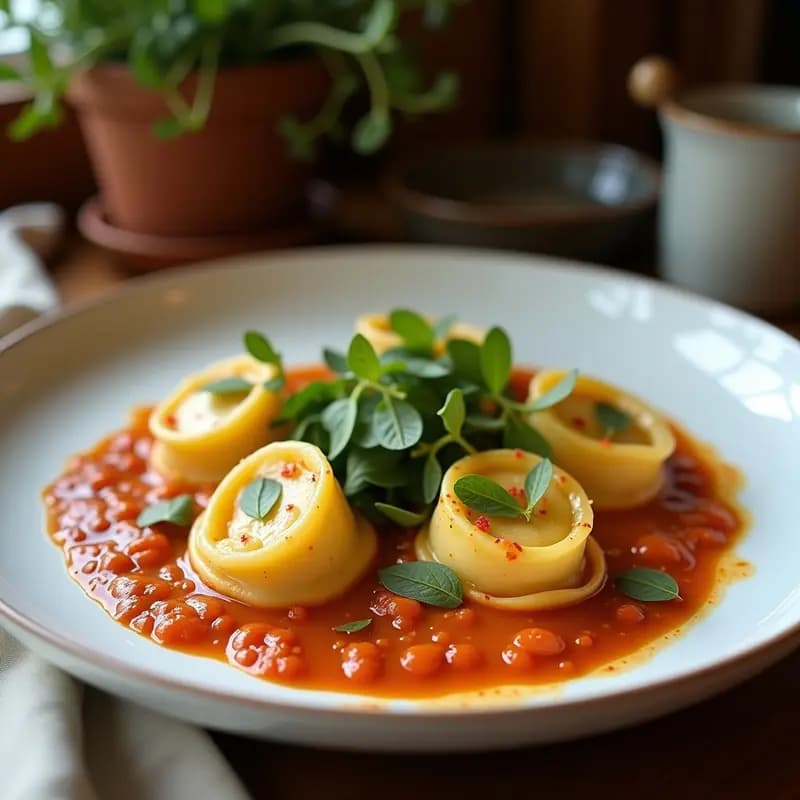 Tortellini de Calabaza y Ricotta Vegana: Pasta Italiana Rellena y Cremosa