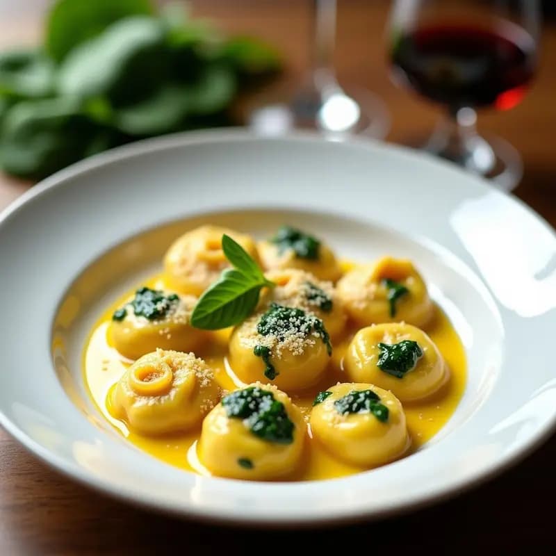 Tortellini de Espinacas y Queso Mascarpone con Salsa de Azafrán: Receta Italiana Gourmet en Olla Express