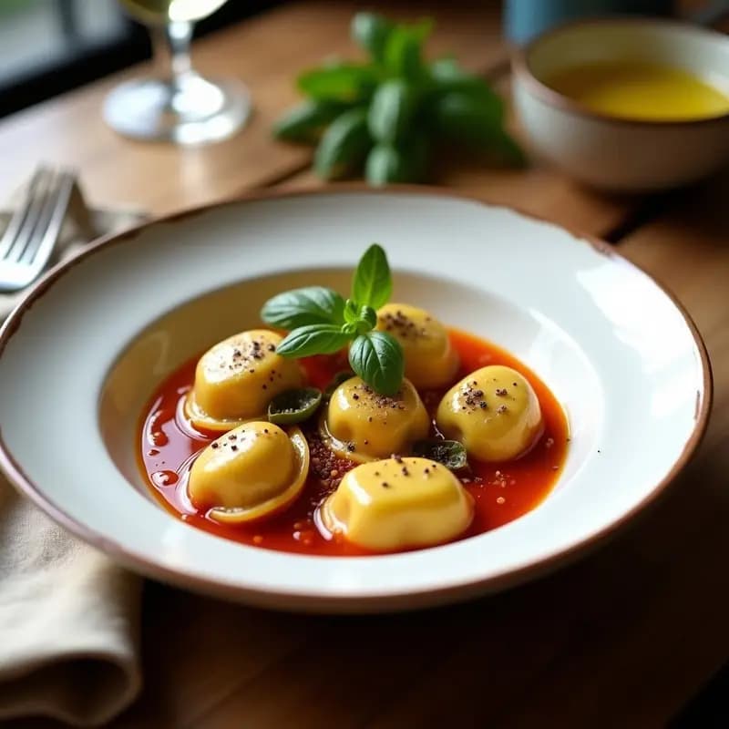Tortellini Rellenos de Hongos Portobello y Trufa: Receta Italiana Vegana en Olla