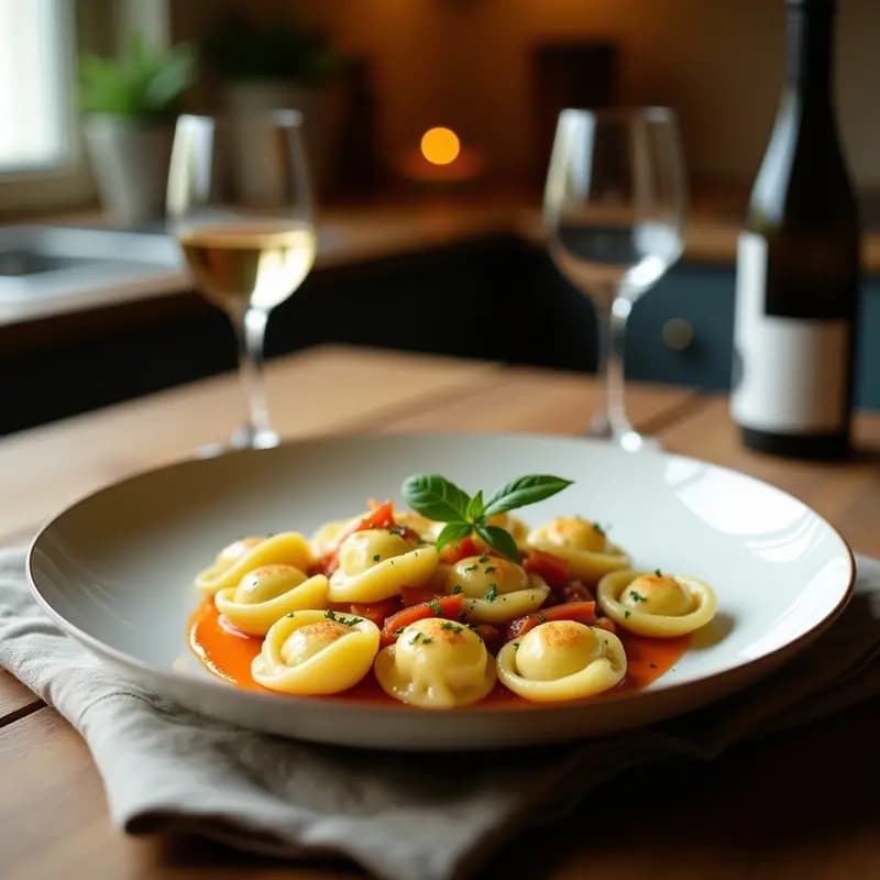 Tortellini Rellenos de Ricotta y Calabaza al Microondas: Receta Italiana Rápida y Cremosa