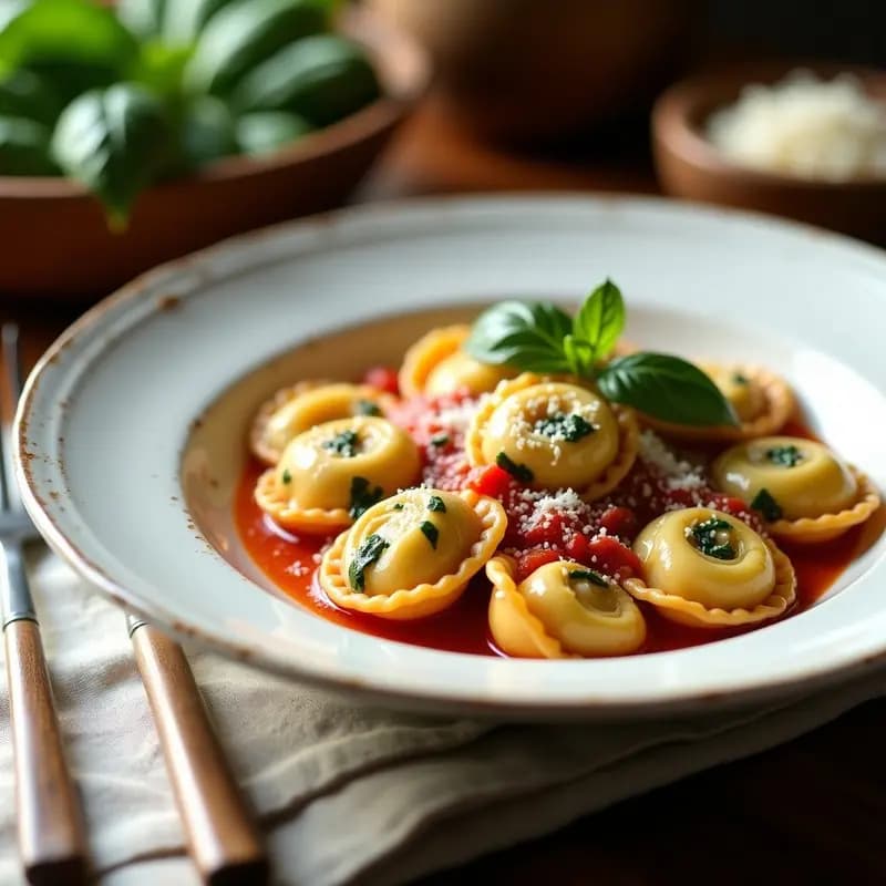 Tortellini Rellenos de Espinacas y Queso Ricotta: Receta Italiana Casera Fácil en 40 Minutos