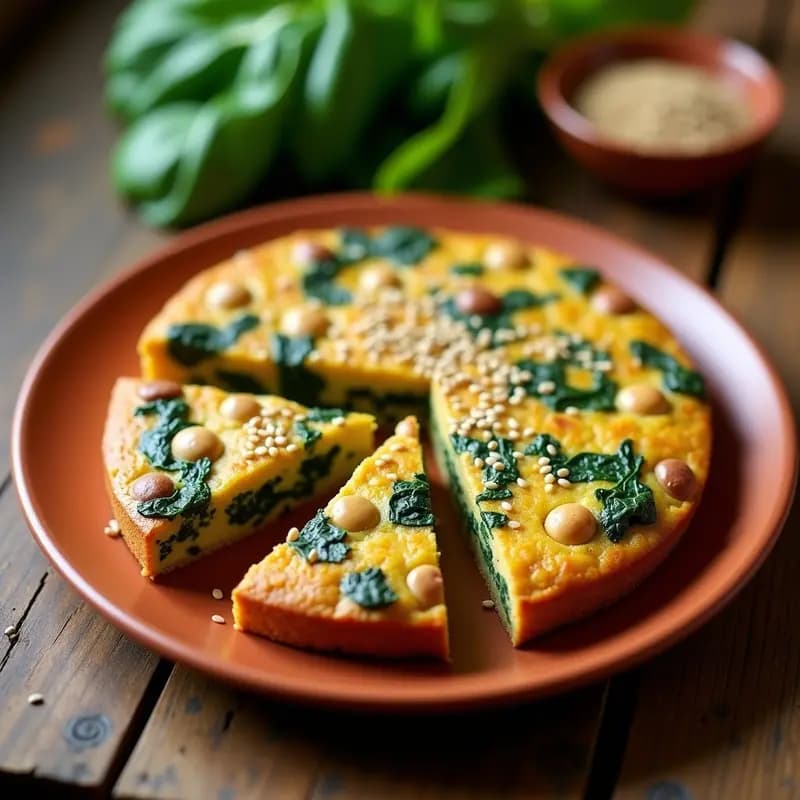 Tortilla de Acelgas y Garbanzos con Comino: Receta Andaluz Vegana y Alta en Fibra