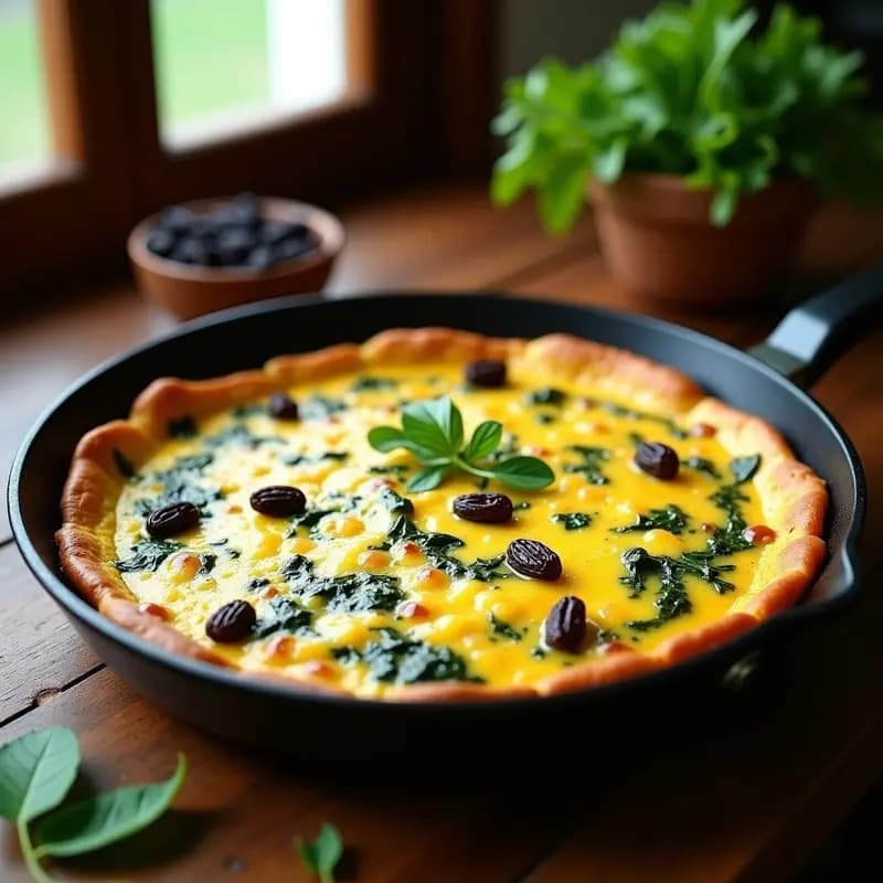 Tortilla de Acelgas y Pasas: Receta con Toque Dulce y Salado en Sartén Antiadherente