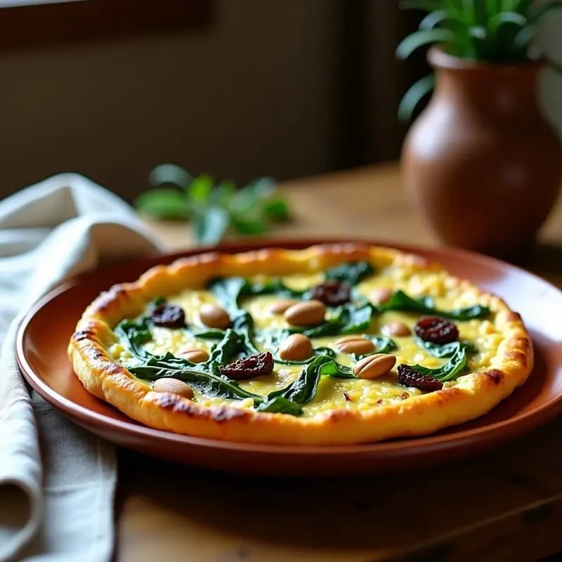 Tortilla de Acelgas con Piñones y Pasas: Receta de CINTA de Navarra en 20 Minutos