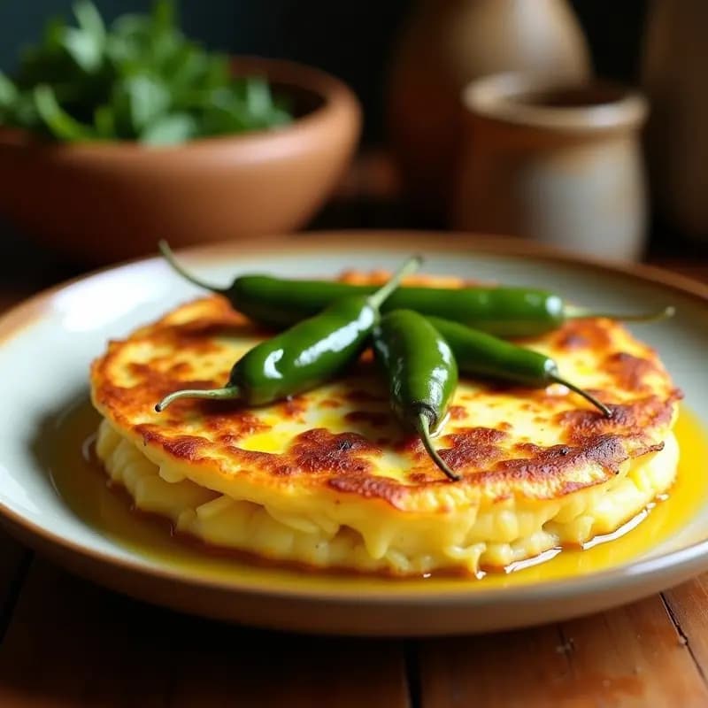 Tortilla de Acetofen con Patatas y Pimientos del Padrón: Receta de Aprovechamiento Vasca