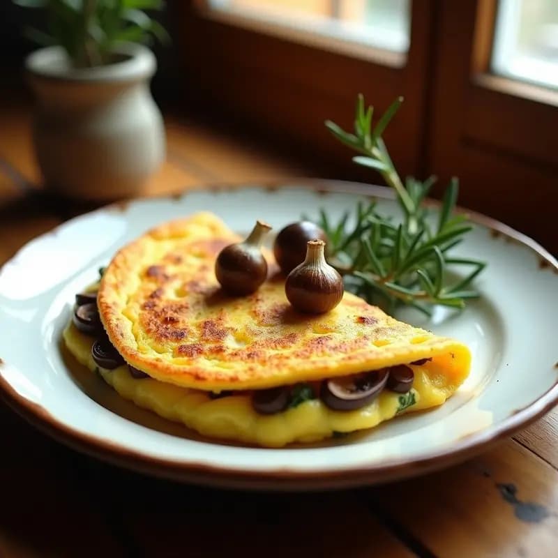 Tortilla de Ajetes y Setas: Receta de Primavera con Toque Salvaje y Aromático