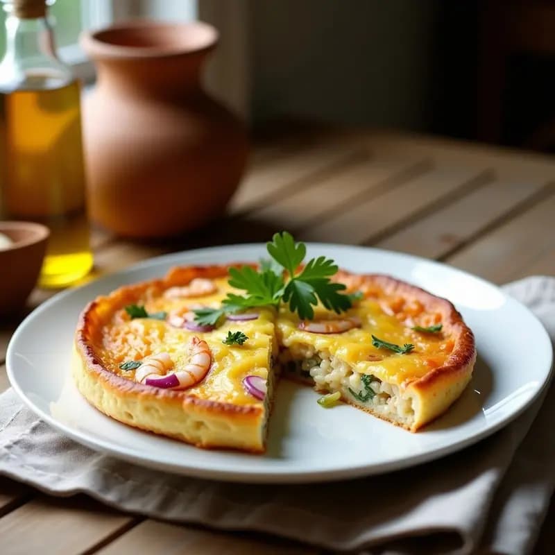 Tortilla de Alcachofas y Gambas: Receta Primaveral con Toque de Mar