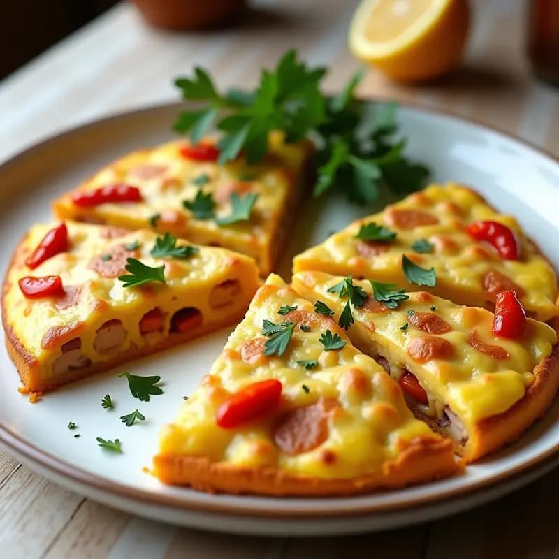 Tortilla de atún y pimiento rojo asado: Receta de tupper sin complicaciones
