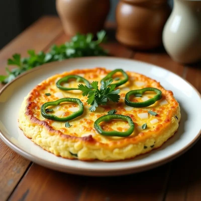 Tortilla de Bacalao y Pimientos Verdes: Receta Típica Vasca sin Lactosa