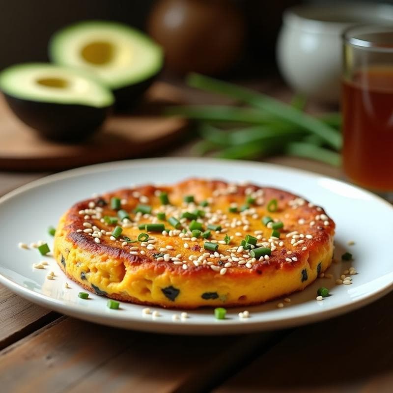 Tortilla de Batata yebra y Puerros: Desayuno Vegano y Sin Harina