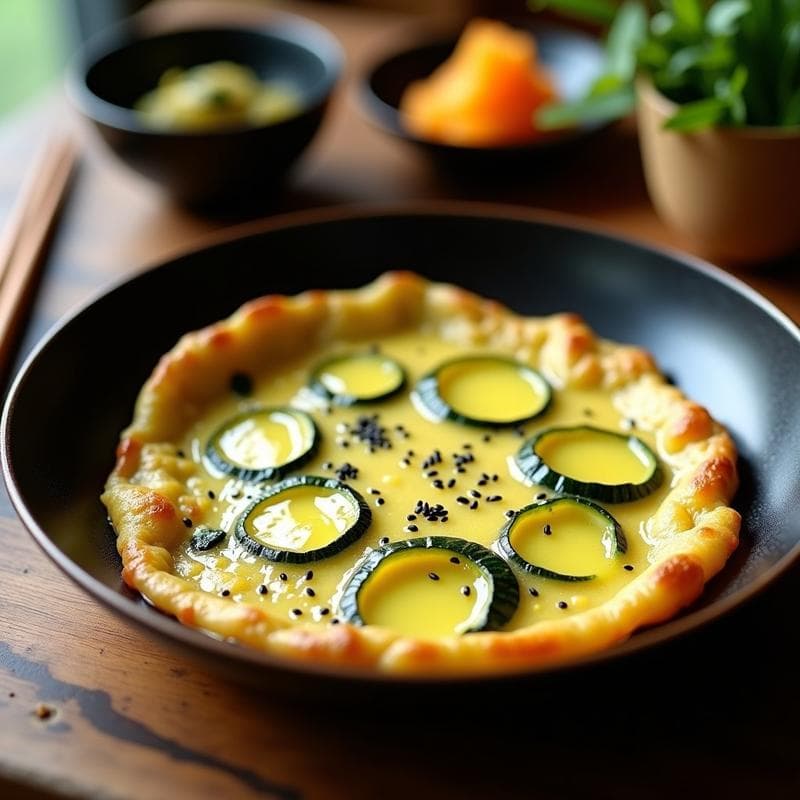 Tortilla de Calabacín y Algas Nori: Receta Japonesa Alta en Yodo en Sartén