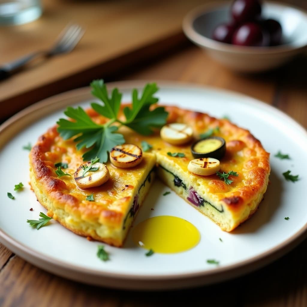 Tortilla de Calabacín y Queso Halloumi: Receta Griega en Olla Exprés con Toque Crujiente