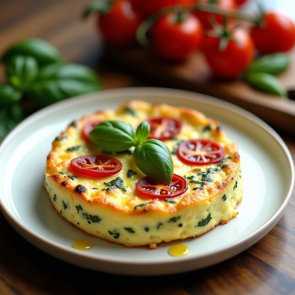 Tortilla de Calabacín y Queso de Almendras con Tomates Secos: Desayuno Keto Sin Lactosa