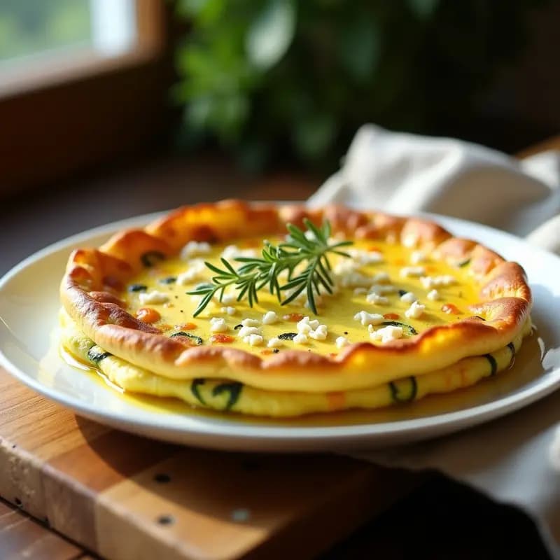 Tortilla de Calabacín y Queso de Cabra: Receta Ligera para Cena Rápida